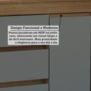 Ver imagem 5 de Cômoda 2 Portas 4 Gavetas com Sapateira 123cm Uni Luciane Móveis