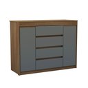 Ver imagem 1 de Cômoda 2 Portas 4 Gavetas com Sapateira 123cm Uni Luciane Móveis