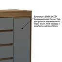 Ver imagem 4 de Cômoda 2 Portas 4 Gavetas com Sapateira 123cm Uni Luciane Móveis