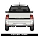 Ver imagem 2 de Faixa Tampa Traseira Saveiro Cross G5 / G6 Teu Adesivo Preto