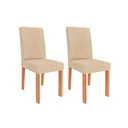 Ver imagem 2 de Kit 2 Cadeiras Sala Jantar Maia 2 Un Savana-cinamomo/suede Gengibre Bege - Cimol