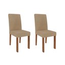 Ver imagem 1 de Kit 2 Cadeiras Sala Jantar Maia 2 Un Savana-cinamomo/suede Gengibre Bege - Cimol