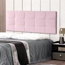 Ver imagem 1 de Cabeceira Painel Solteiro 0,90m Roma Suede Rosa Bebê Dal Poz Estofados