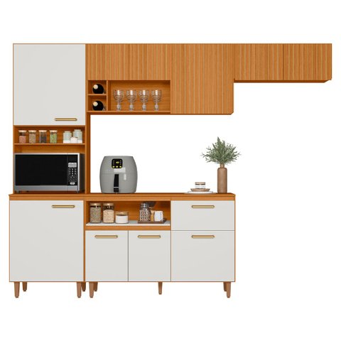 Cozinha Compacta com Balcão Sicília 10 Portas e 1 Gaveta