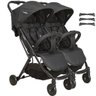Carrinho para Gemeos Compacto Berço Passeio Kiddo Road Preto - 1