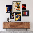 Ver imagem 1 de Kit Composição 6 Quadros Decorativos Jazz Músicos - com Vidro:madeira Preta