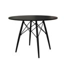Ver imagem 2 de Mesa de Jantar Eiffel Wood Redonda Tampo MDF 90cm Preto com Base em Ferro 4 Pés