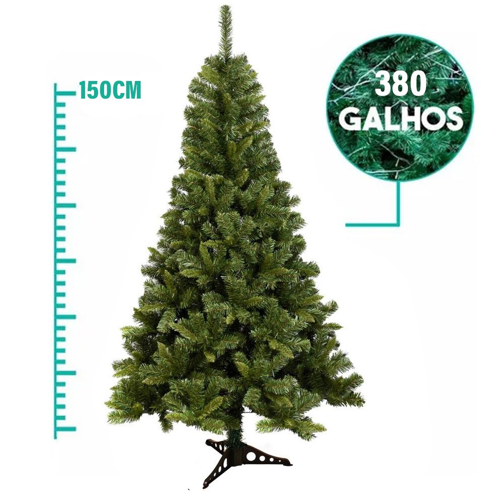 Arvore Natal Real 150cm com 380 Galhos Sodalita - 4