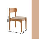 Ver imagem 4 de Conjunto de Mesa de Jantar Tampo 180cm Laqueado Canto Moeda 6 Cadeiras Bellini Off White/Linho/Imbuia Marrom/Cinamomo/Laqu