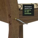 Ver imagem 7 de Conjunto Sala de Jantar Madesa Débora Mesa Tampo de Vidro Redondo 4 Cadeiras Rustic/Lírio Bege Cor:R