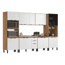 Ver imagem 3 de Cozinha Modulada 340m Firenze com Balcão 120m P/ Pia sem Tampo - Amêndola Touch/ Branco Demóbile