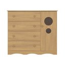 Ver imagem 7 de Cômoda Infantil 95cm 1 Porta com Vidro e 4 Gavetas Sonho Multimóveis Mp4474 Madeirado