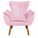 Ver imagem 5 de Kit Namoradeira 01 Poltrona Opala Suede Rosa Bebê
