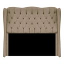 Ver imagem 1 de Cabeceira Estofada Liza para Cama Box Casal King Size 1.95cm: Bege