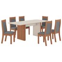 Ver imagem 2 de Sala de Jantar Tuboarte Mesa Manoela 160 com 6 Cadeiras Bella New