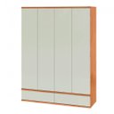 Ver imagem 2 de Guarda-roupa 4 Portas de Giro com Click Freijó Off White Dalla Costa