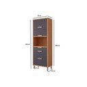 Ver imagem 3 de Paneleiro de Cozinha Eloise C- 3 Portas Basculantes Riscadas 1 Nicho P- Forno e 2 Gavetas 70 cm