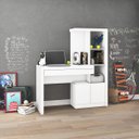Ver imagem 1 de Escrivaninha com Estante 2 Portas 1 Gaveta Me4143 Branco