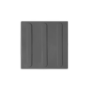 Piso Tátil 10pçs Borracha Pvc 25x25 Direcional Cinza