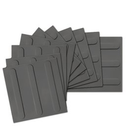 Piso Tátil 10pçs Borracha Pvc 25x25 Direcional Cinza - 2