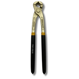 Alicate Corte Frontal 10" Torques Aço Carbono Niquelado Turquesa Armador Azulejista Piso Arame 250mm - 1