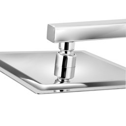 Chuveiro Ducha Slim Quadrado Metal 30x30cm com Braço 30cm - 1