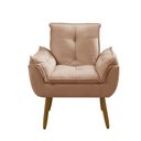 Ver imagem 7 de Sofá 2 Lugares e 2 Poltrona Decorativa para Sala de Estar Suede Capuccino