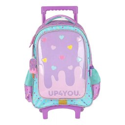 Mochila Escolar Infantil com Rodinhas Sorvete Ic41072up Violeta - Maxlog - 2