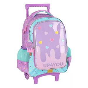 Mochila Escolar Infantil com Rodinhas Sorvete Ic41072up Violeta - Maxlog