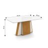 Mesa de Jantar Amalfi com 6 Cadeiras Creta Tauari/Off White/Champagne - Lukaliam Móveis - 5