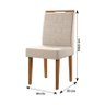 Mesa de Jantar Amalfi com 6 Cadeiras Creta Tauari/Off White/Champagne - Lukaliam Móveis - 7