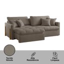 Ver imagem 5 de Sofá Cama Lisboa Retrátil e Reclinável 260cm Braço 10cm Meu Sofá Online