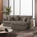 Ver imagem 1 de Sofá Cama Lisboa Retrátil e Reclinável 260cm Braço 10cm Meu Sofá Online