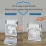 Ventilador Portátil de Mesa Mini Ar Condicionado Branco - 3