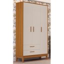 Ver imagem 2 de Guarda Roupa Infantil Flip 3 Portas e 2 Gavetas Areia Fosco/savana - Reller Móveis