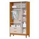 Ver imagem 3 de Guarda Roupa Infantil Flip 3 Portas e 2 Gavetas Areia Fosco/savana - Reller Móveis