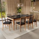 Ver imagem 1 de Conjunto Sala de Jantar Madeira Maciça 8 Cadeiras Kappesberg
