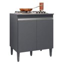 Ver imagem 1 de Balcão para Cooktop Andréia 2 Portas Cinza Ajl