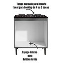 Ver imagem 4 de Balcão para Cooktop Andréia 2 Portas Cinza Ajl