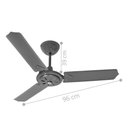 Ver imagem 2 de Ventilador Ipanema Grafite 110v 3 Pás e Controle