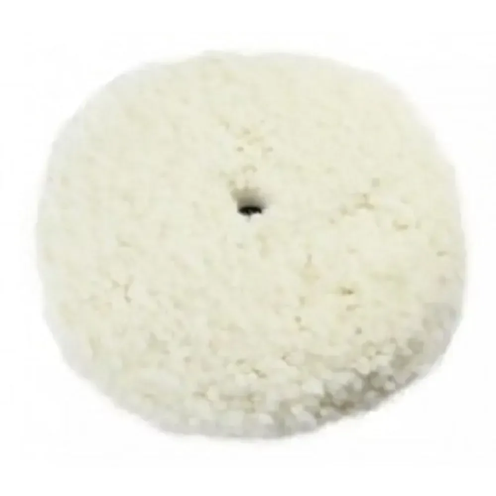 Boina de Lã Dupla Face Normal Branca Polimento 5'' Lazzuril