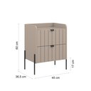 Ver imagem 7 de Mesa de Cabeceira com Gaveta Conect para Quarto Moriah 45cm Pés de Ferro Preto