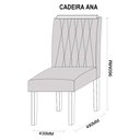 Ver imagem 5 de Conjunto Mesa de Jantar Bárbara 1,60m Tampo de Madeira com Vidro Colado com 6 Cadeiras Ana Ypê