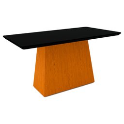 Conjunto Mesa de Jantar Bárbara 1,60m Tampo de Madeira com Vidro Colado com 6 Cadeiras Ana Ypê - 2