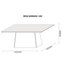 Ver imagem 3 de Conjunto Mesa de Jantar Bárbara 1,60m Tampo de Madeira com Vidro Colado com 6 Cadeiras Ana Ypê