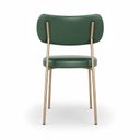Ver imagem 6 de Kit 8 Cadeiras Sala de Jantar Lisa Pés Champanhe PU Verde m² - Monari Design