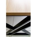 Ver imagem 5 de Mesa de Mdf com Pés em Metalon Formato X - Tamanho Plus Size - Base Dourada - Mobília Express