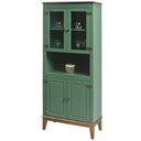 Ver imagem 1 de Cristaleira 4 Portas Malu Cor Verde 88cm - 66581