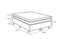 Ver imagem 4 de Cama Box Casal Bipartido - Tecido Sintético Branco com Colchão Extra Firme D28 - Suporta 80Kg