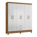 Ver imagem 7 de Guarda Roupa Casal 6 portas e 2 gavetas Panamá - Naturale / Branco